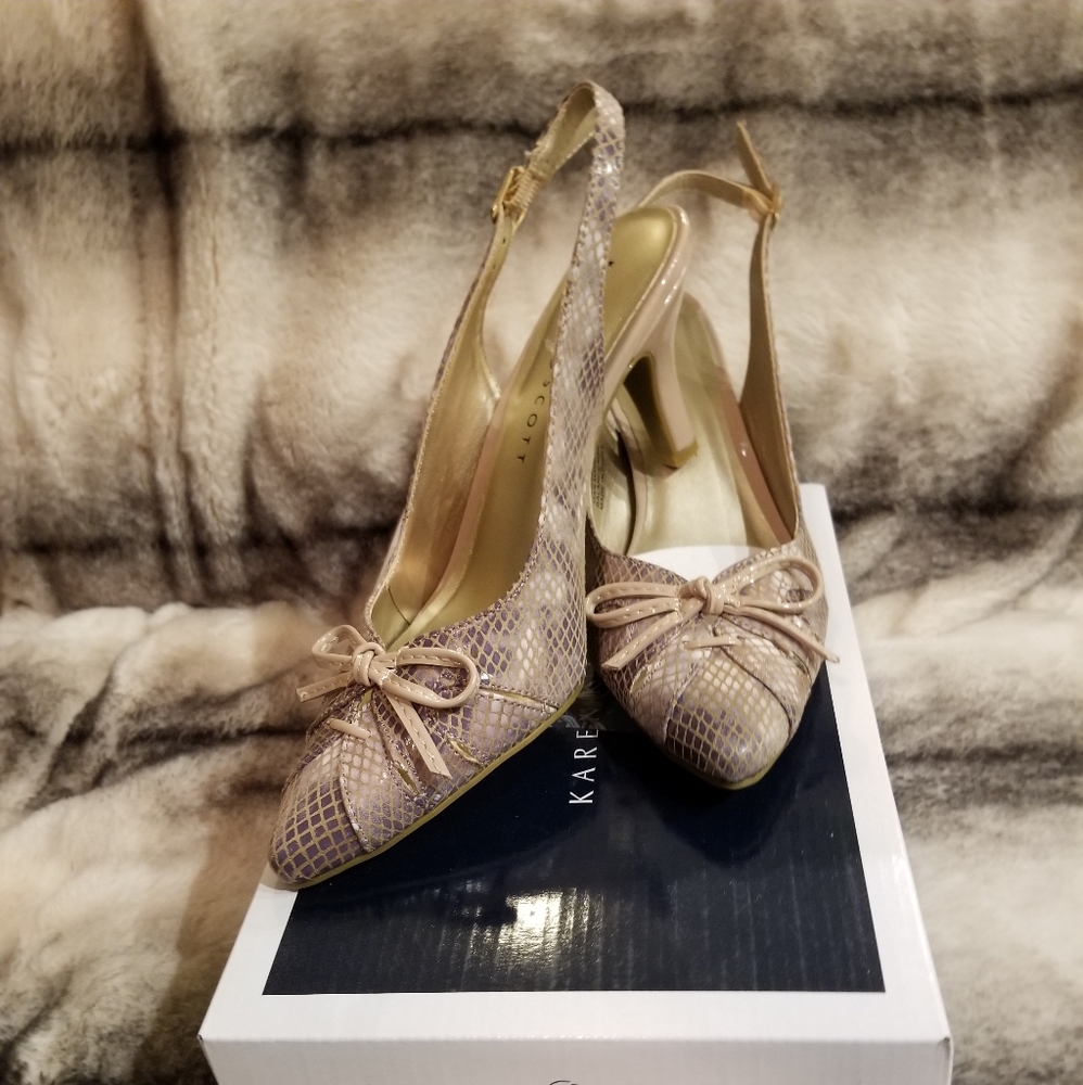 Faux-alligator heels